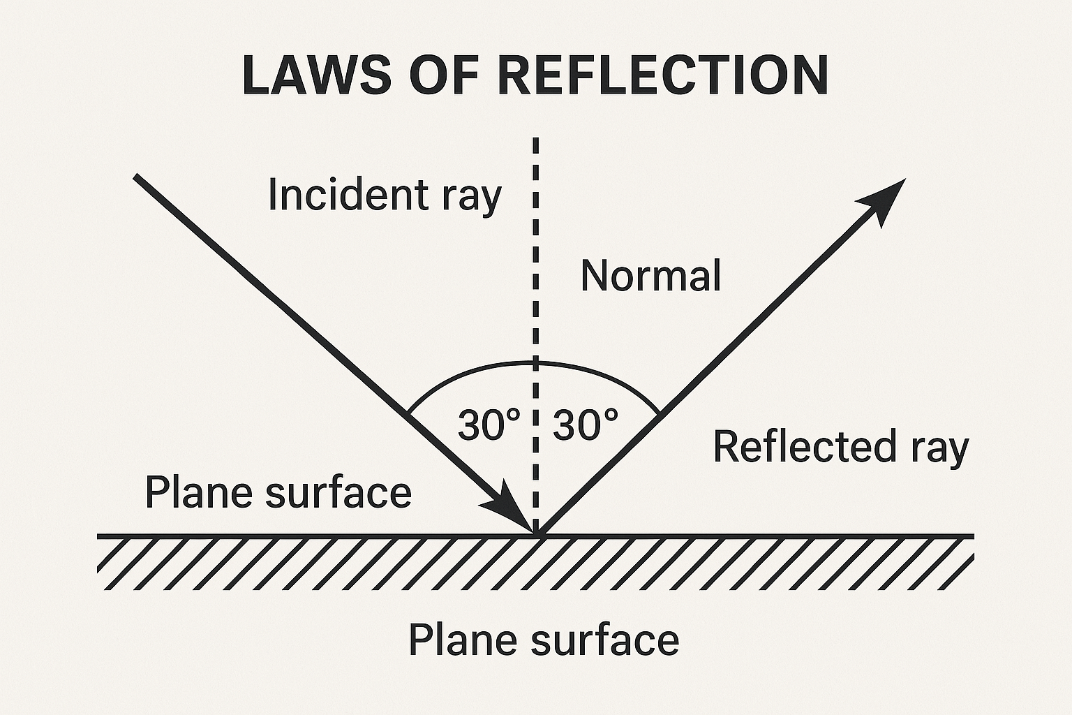 Laws of Reflection Ray Diagram Class 10 Physics